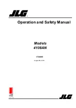 JLG 4108AN Operation And Safety Manual preview