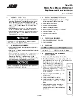 Preview for 1 page of JLG G6-42A Replacement Instructions