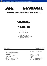 JLG GRADALL 544D Owner'S/Operator'S Manual preview