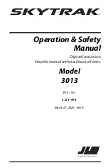 Preview for 1 page of JLG Skytrak 3013 Operation & Safety Manual