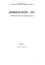 Preview for 1 page of JM Precision HP9830A Assembly Manual