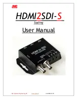 Предварительный просмотр 1 страницы JMC HDMI2SDI-S User Manual