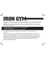 Предварительный просмотр 2 страницы JML Iron Gym User Manual