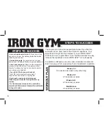 Preview for 4 page of JML Iron Gym User Manual