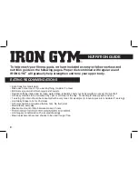 Preview for 10 page of JML Iron Gym User Manual