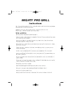 Предварительный просмотр 2 страницы JML Mighty Pro Grill Instructions And Guarantee