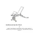 Preview for 2 page of JMQ Fitness RBT3008 Installation And Operation Manual