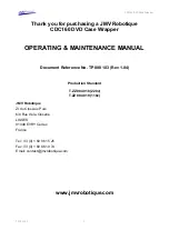 Предварительный просмотр 2 страницы JMV CDC160 Operating & Maintenance Manual