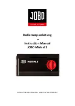 Предварительный просмотр 1 страницы JOBO Mistral 3 Instruction Manual