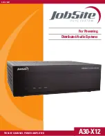 Jobsite A30-X12 Datasheet предпросмотр