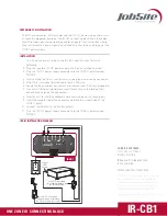 Preview for 3 page of Jobsite IR-CB1 Datasheet