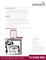 Preview for 3 page of Jobsite IR-WMR MKII Datasheet