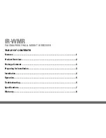 Preview for 2 page of Jobsite IR-WMR Installation And User Manual