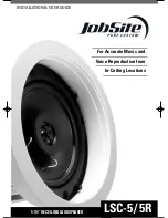 Jobsite LSC-5/5R Installation & User Manual предпросмотр