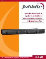 Предварительный просмотр 1 страницы Jobsite S-4VC Datasheet