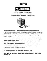 JobSmart 1128762 Assembly & Operating Instructions предпросмотр