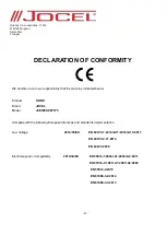 Preview for 29 page of Jocel JCEID90-007575 Instruction Manual