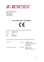 Preview for 61 page of Jocel JE60I-007544 Instruction Manual