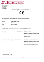 Preview for 35 page of Jocel JFE45-014948 Instruction Manual