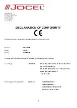 Предварительный просмотр 25 страницы Jocel JFR011756 Instruction Manual