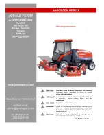 Jodale Perry Corporation Jacobsen HR9016 Mounting Instructions preview