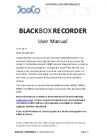 JoeCo blackbox bbr1a User Manual preview