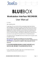 JoeCo bluebox User Manual preview