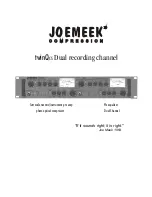 Предварительный просмотр 1 страницы Joemeek twinQCS User Manual