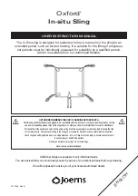 Preview for 1 page of Joerns Healthcare Oxford In-situ Sling User Instruction Manual