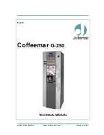 Jofemar Coffeemar G-250 Technical Manual preview