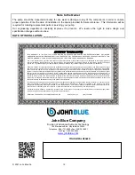 Preview for 12 page of JOHN BLUE CS-150 Series Installation And Operation Manual