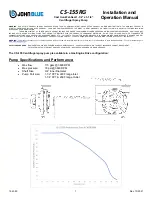 Preview for 1 page of JOHN BLUE CS-155RG Installation And Operation Manual