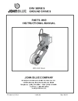 JOHN BLUE DRV Series Parts And Instructional Manual preview