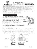 JOHN BLUE SMPT-OSA 1 / 4 Installation And Operation Manual предпросмотр