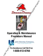 John Downey Steamin Demon series Operation & Maintenance Procedure Manual предпросмотр