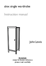 John Lewis alex single wardrobe Instruction Manual предпросмотр