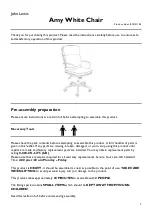 Предварительный просмотр 1 страницы John Lewis Amy White Chair Manual