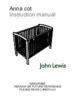 Preview for 1 page of John Lewis Anna cot Instruction Manual