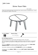 Предварительный просмотр 1 страницы John Lewis Duhrer Round Table Assembly Instructions Manual