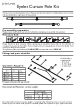 Предварительный просмотр 1 страницы John Lewis Eyelet Curtain Pole Kit Manual