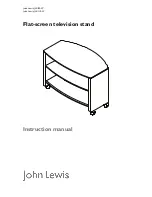 John Lewis FLAT-SCREEN TELEVISION STAND JL3/110-W Instruction Manual предпросмотр