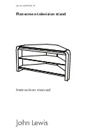 John Lewis FLAT-SCREEN TELEVISION STAND JLC95/3-B/W-09 Instruction Manual предпросмотр