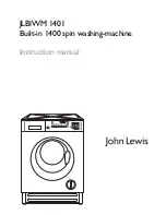 Preview for 1 page of John Lewis JLBIWM 1401 Instruction Manual