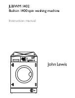 John Lewis JLBIWM 1402 Instruction Manual предпросмотр