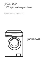 Preview for 1 page of John Lewis JLWM 1200 Instruction Manual