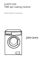 Предварительный просмотр 1 страницы John Lewis JLWM 1203 Instruction Manual