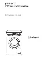 John Lewis JLWM1407 Instruction Manual preview