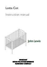 Preview for 1 page of John Lewis Lotta Cot Instruction Manual