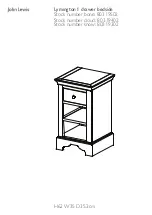 John Lewis Lymington 1 drawer bedside 803 19302 Assembly Instructions Manual preview