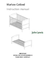 John Lewis Marlow Cotbed Instruction Manual предпросмотр